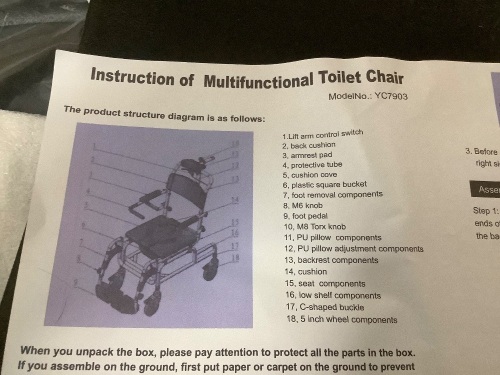 Multifunctional Toilet Chair - Lot 2107