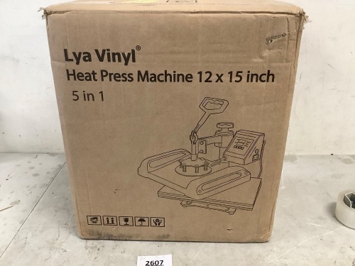 Lya Vinyl 12x15in 5 In 1 Heat Press Machine - Lot 2607