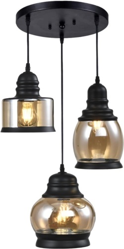 Etoten 3-Light Modern Cluster Glass Pendant Lights - Lot 2659