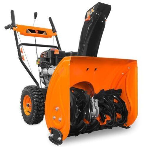 WEN SB24E 24-Inch 212cc Two-Stage Self-Propelled Gas-Powered Snow Blower with Electric Start - Elec Start Not Tested, Engine Has Compression, Throttle Rod Needs Secured  - Lot 56
