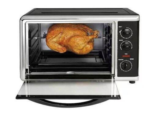 Hamilton Beach 1500-Watt 12-Slice Black Countertop Oven with Convection and Rotisserie  - Lot 95
