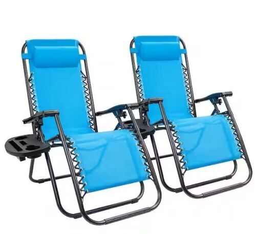 Zero Gravity Patio Chairs, Set of 2  - Lot 171