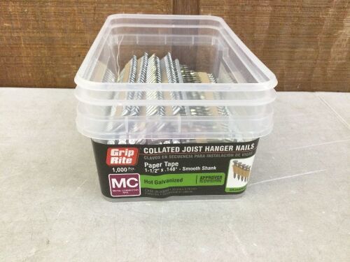 Caseof GripRite Collated Joist Hanger Nails - Lot 222