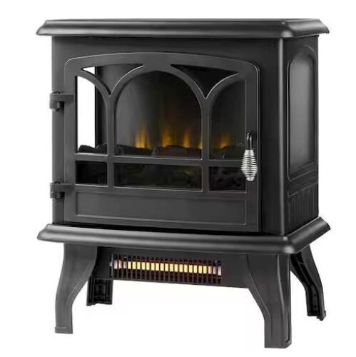 StyleWell Kingham 400 sq. ft. Panoramic Infrared Electric Stove in Black with Electronic Thermostat - Dented - Lot 303