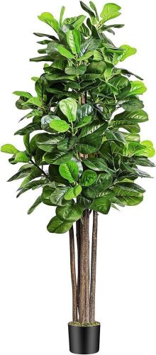 Keeplush 6ft Artificial Fiddle Leaf Fig Tree in Pot  - Lot 424