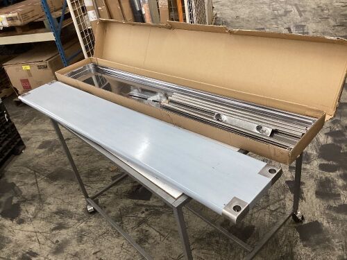 Hally Stainless Steel Double Deck Overshelf 12" x 72" x 32"  - Lot 444