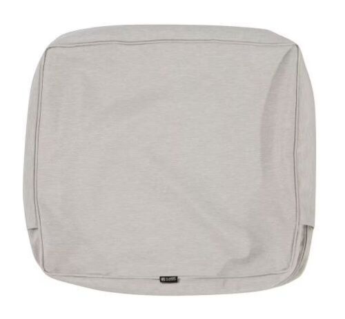 Montlake Water-Resistant 19 in. x 20 in. x 4 in. Patio Back Cushion Slip Cover, Heather Grey - Lot 691