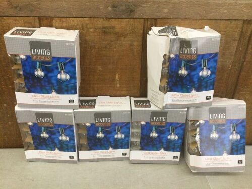 Lot of (6) Living Accents Clear Globe Lights 15.83'  - Lot 307