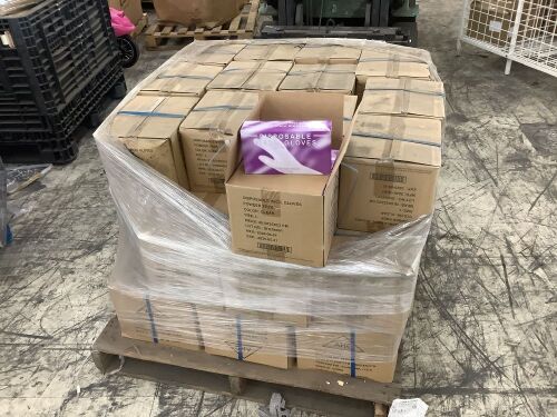 Pallet of (43) Cases of Disposable Vinyl Gloves - Lot 211