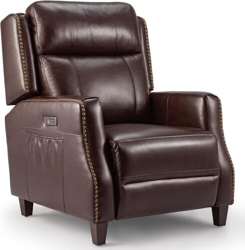 Leather Power Recliner Chair  - Lot 49