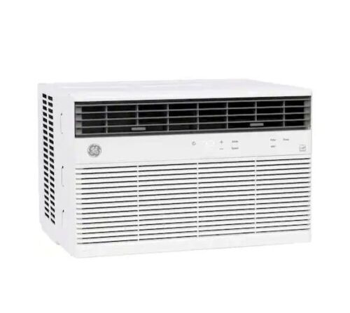 GE 8,000 BTU 115V Window Air Conditioner Cools 350 Sq. Ft. with SMART technology, ENERGY STAR and Remote in White  - Lot 79