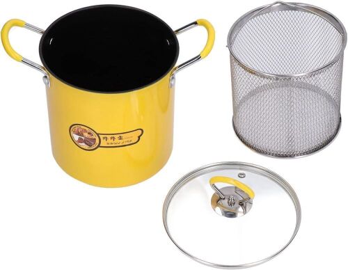 Mini Stainless Steel Fry Pot with Lid and Basket  - Lot 598