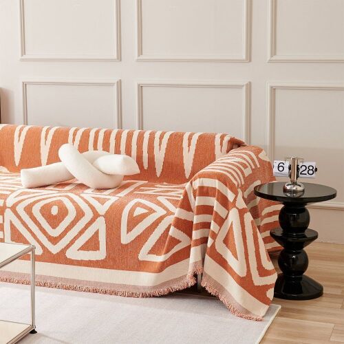 Slashop Geometric Boho Style Couch Cover, 71" x 118"  - Lot 372