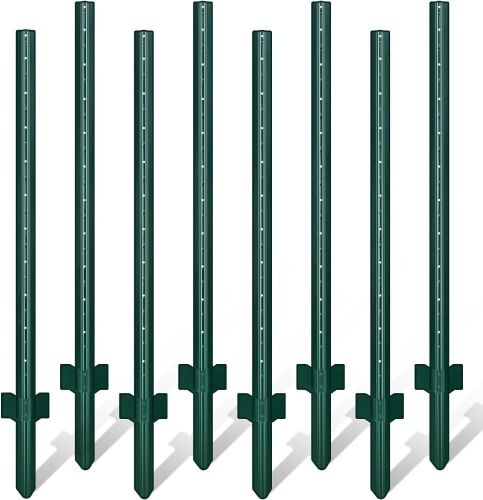 Gtongoko 7' Steel Garden Fence Post, 10 pack  - Lot 462