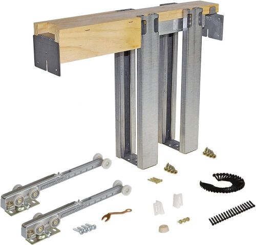 Johnson Hardware 1500 Soft Close Series Commercial Grade Pocket Door Frame for 2x4 Stud Wall (32 inch x 80 inch)  - Lot 521