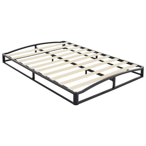 Amazon Basics Metal Platform Bed Frame with Wood Slat Support, 6 Inches High, Full, Black  - Lot 541
