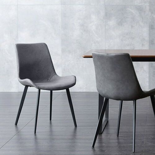 Upholstered Gray Dining Chairs, Set of 4  - Lot 75
