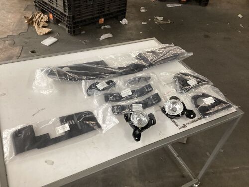Lot of (10) Mazda CX5 Fog Lamps and Covers, Grille Cover & Bumper Brackets - Lot 58
