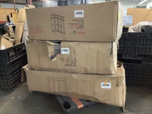 Lot of (3) Solid Oak Wardrobe Bases  - Lot 133