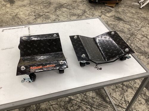 WEN 73017T 3000-Pound Capacity Vehicle Dollies with Brakes, Two Pack - Lot 134
