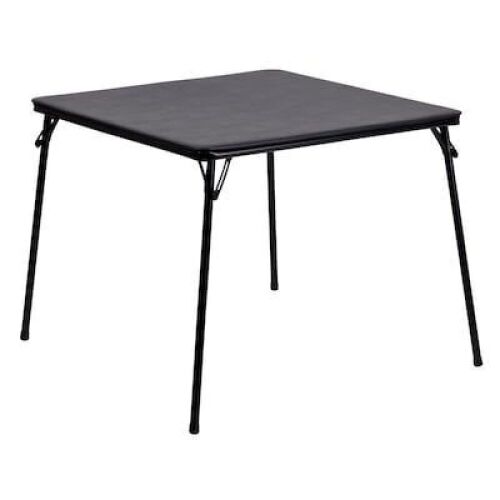 Indoor Square Plastic Black Folding Banquet Table 2.8' x 2.8'  - Lot 185