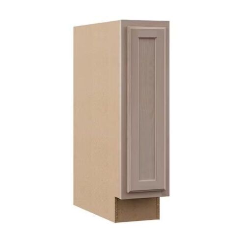 Lot of (2) Hampton Bay 9 in. W x 24 in. D x 34.5 in. H Assembled Base Kitchen Cabinet in Unfinished with Recessed Panel - Lot 125