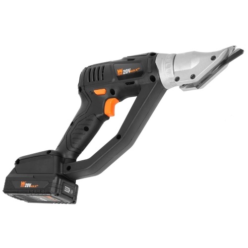 WEN 20314 20V Max Cordless Variable Speed Swivel Head Electric Metal Shear with 2Ah Lithium Ion Battery and Charger  - Lot 117