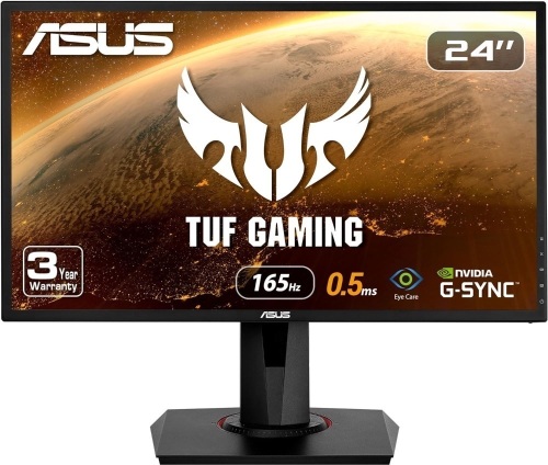 ASUS VG248QG 24" G-SYNC Gaming Monitor 165Hz 1080p 0.5ms Eye Care with DP HDMI DVI,Black - Lot 129
