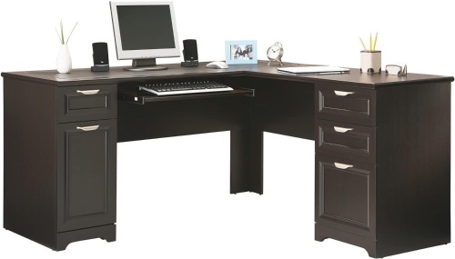 Realspace® Magellan 59"W L-Shape Corner Desk, Espresso - Lot 44