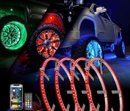 RGB LED Wheel Ring Light Kit  - Lot 64