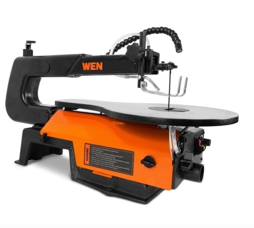 WEN 3923 16-Inch Variable Speed Scroll Saw with Easy-Access Blade Changes and Work Light - Lot 326