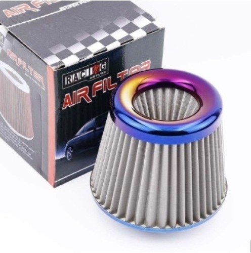Burnt Blue Racing High Flow Power Air Intake Filter Cone 3 - Lot 451