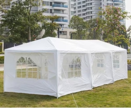 10 ft. x 30 ft. White Party Wedding Tent Canopy 6 Sidewall and 2-Doors - Lot 27