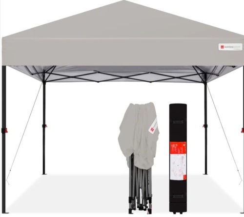 One-Person Setup Instant Pop Up Canopy w/ Wheeled Bag - 10x10ft - Lot 383