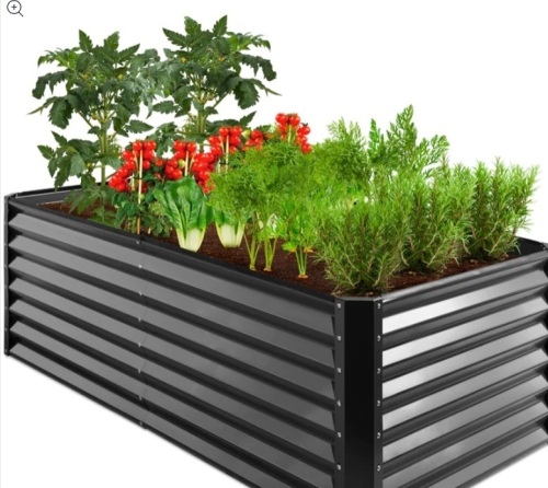 Outdoor Metal Raised Garden Bed for Vegetables, Flowers, Herbs - 6x3x2ft - Lot 384