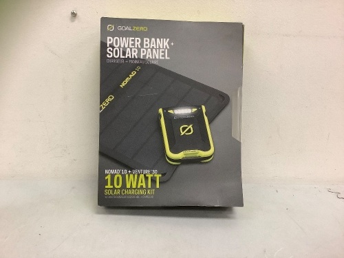 Goal Zero Power Bank + Solar Panel, Appears New - Lot 27