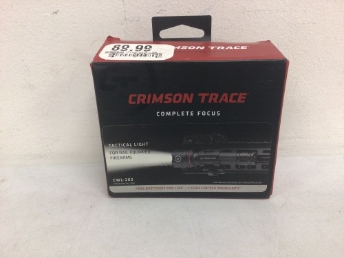 Crimson Trace Rail Tactical Light, Appears new, Works, Sold as is - Lot 390