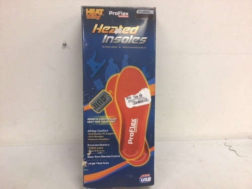 Heated Insoles, XL, E-Commerce Return, Sold as is - Lot 456