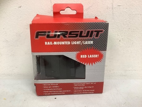 Pursuit Rail Mounted Light/ Laser, Appears New, Sold as is - Lot 598
