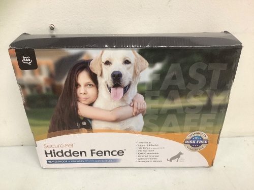 Secure Pet Wireless Fence, Appears new, Powers up, Sold as is - Lot 615