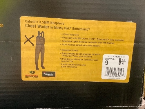 Chest Waders, Size 9, E-Comm Return - Lot 343