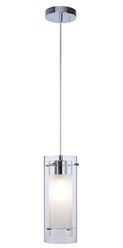 Pendant Hanging Light w/ Clear & Frost Glass, Appears New, Sold as is - Lot 63