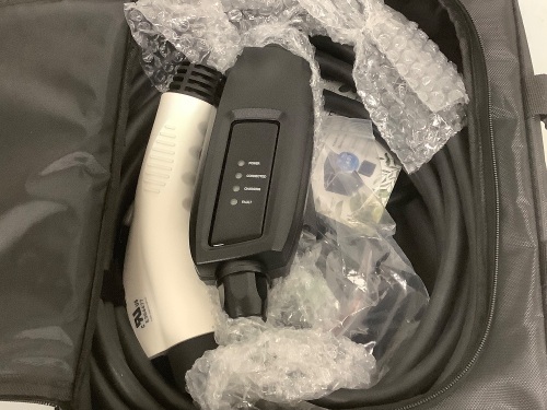 MEGEAR Level 1/2 EV Charger, Appears new, Powers Up, Sold as is - Lot 75