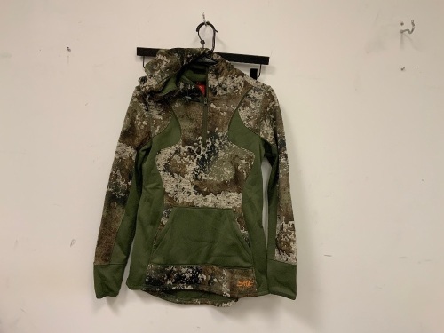 SHE Camo Zip Up Hoodie, S, E-Commerce Return, Sold as is - Lot 208