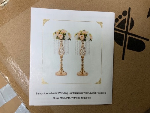 Silver Wedding Crystal Centerpieces, Flowers Not Included, Appears New, Sold as is - Lot 212