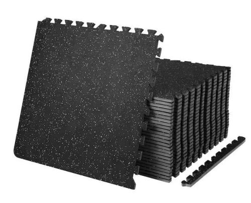VEVOR 2 ft. W x 2 ft. L EVA Foam and Rubber Top Interlocking Flooring Mat 100 sq.ft., 25-Piece  - Lot 98
