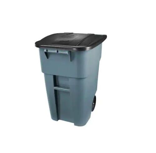 Rubbermaid Brute 50 Gal. Grey Rollout Trash Can with Lid  - Lot 188