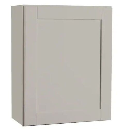 Hampton Bay Shaker 24 in. W x 12 in. D x 30 in. H Assembled Wall Kitchen Cabinet in Dove Gray  - Lot 306