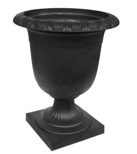 Tierra Verde Crescendo 19 in. W x 23 in. H Round Slate Rubber Self-Watering Urn  - Lot 342