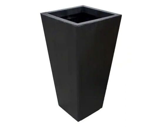 Tierra Verde Sonata 17.8 in. x 36 in. Slate Rubber Self-Watering Planter Decorative Pot - Lot 359
